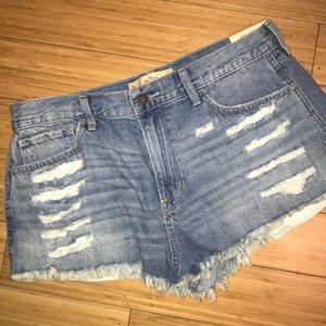 Hollister Ripped Jean Shorts